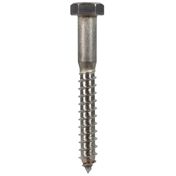 Hillman Hex Head Cap Screw, Plain Stainless Steel, 3 in L 59610 - main